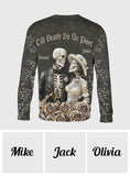 Till Death Do Us Part - Personalized Couple All Over Shirt