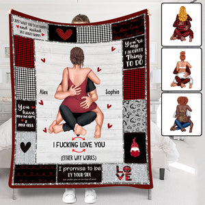 I Love You - Personalized Couple Blanket