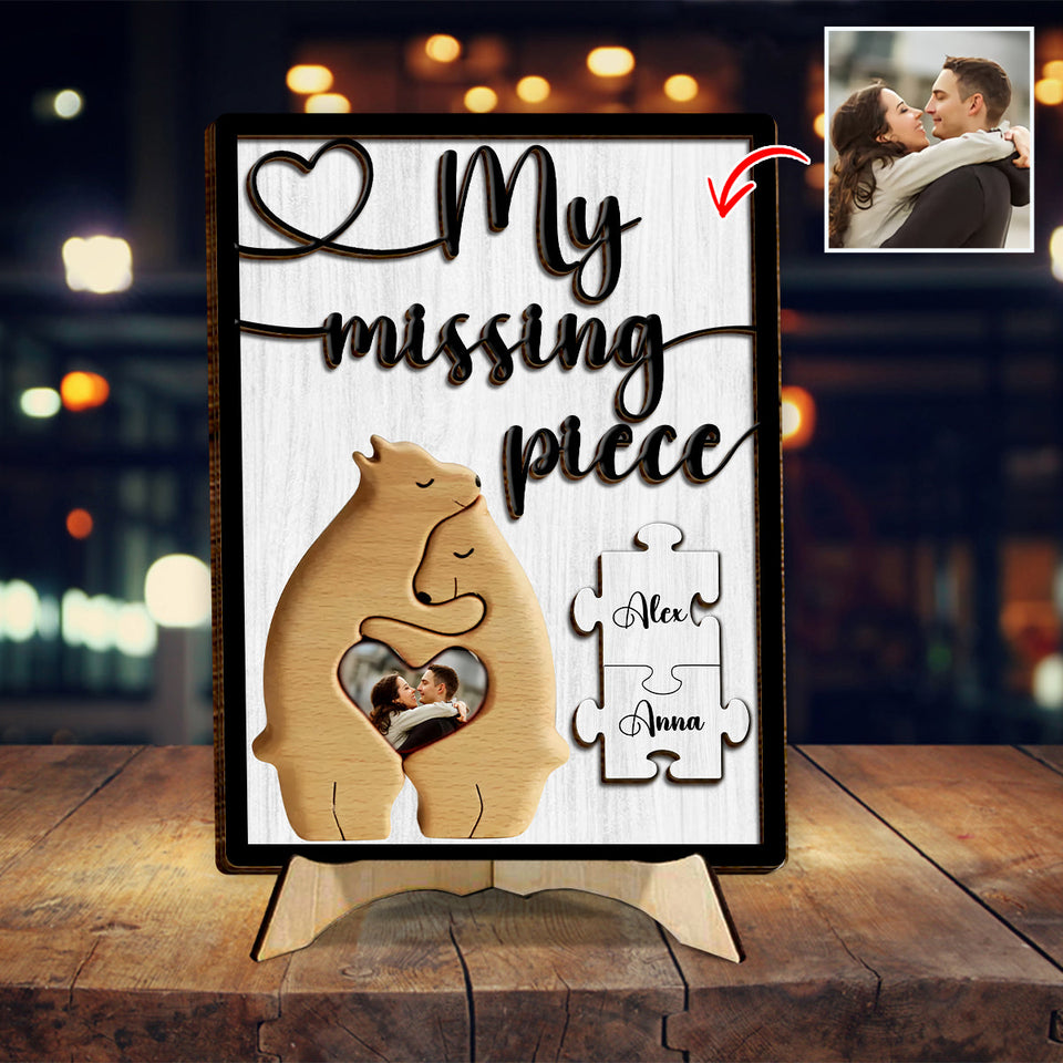 My Missing Piece - Personalized Couple 2 Layered Wood Sign / Wood Plaque