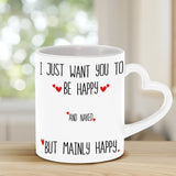 I Love You - Personalized Couple Heart Handle Mug