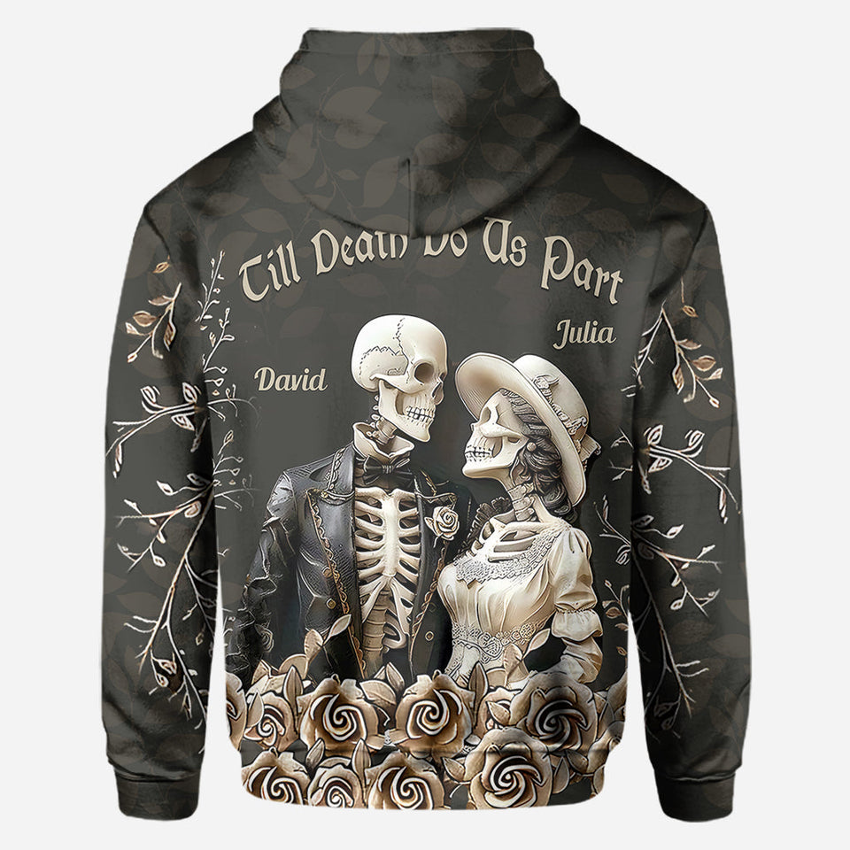 Till Death Do Us Part - Personalized Couple All Over Shirt