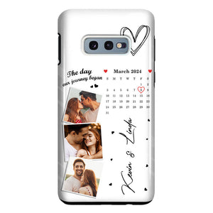 The Day Our Journey Began Photos & Calendar Custom - Personalized Couple Clear Phone Case