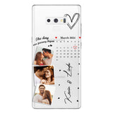 The Day Our Journey Began Photos & Calendar Custom - Personalized Couple Clear Phone Case