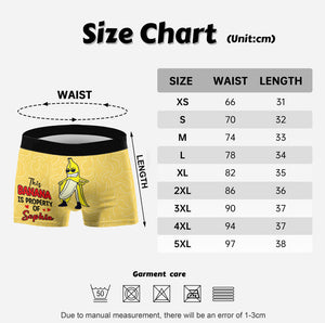 This Banana Is Property Of - Personalized Couple Men’s Boxer Briefs