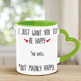 I Love You - Personalized Couple Heart Handle Mug