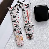 I Love You Till The End Of Time - Personalized Couple Apple Watch Band