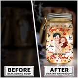 Light This Up When You Want Me N*ked - Personalized Couple Mason Jar Light