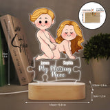 My Missing Piece - Personalized Couple Shaped Plaque Light Base