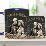 Till Death Do Us Part - Personalized Couple Accent Mug