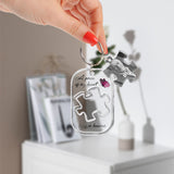 A Piece Of My Heart Lives In Heaven - Personalized Memorial Keychain with Charms