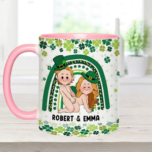 Lucky To Have You And Your Butt - Personalized Couple Accent Mug