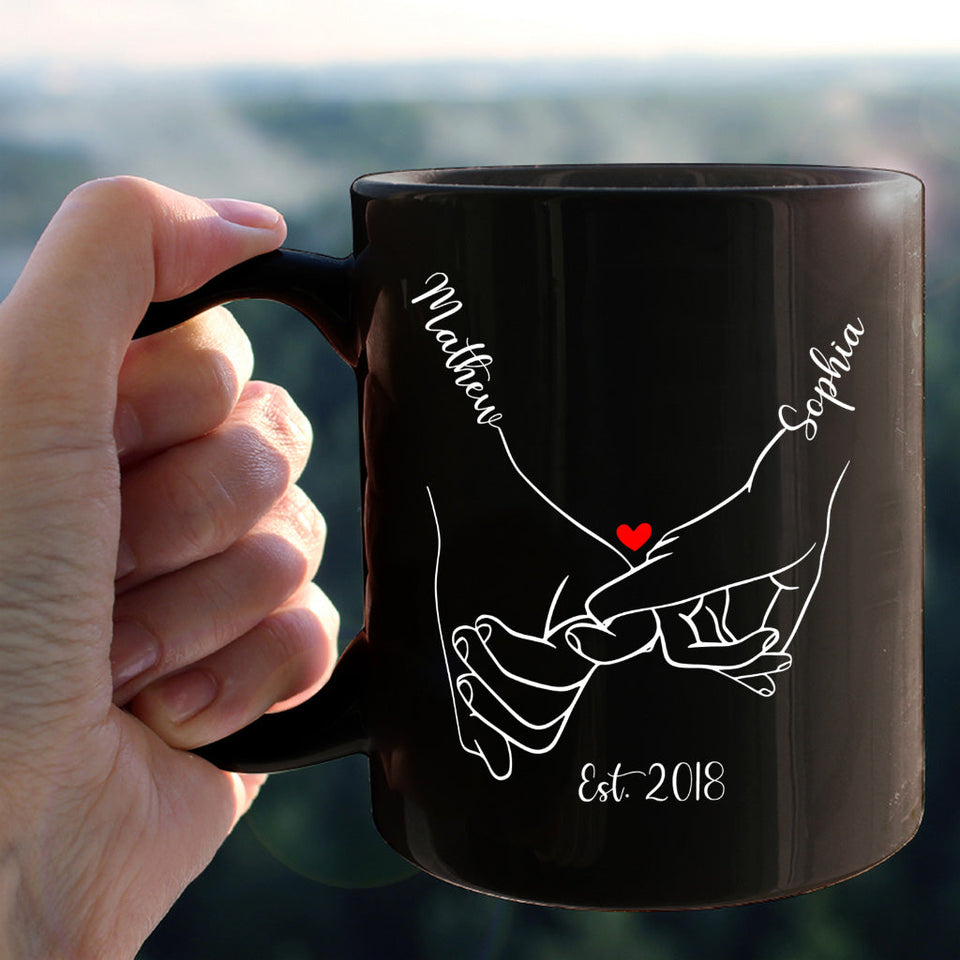 Holding Hands - Personalized Couple Mug