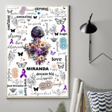 Just Breathe Amazing Strong - Personalized Mental Health Awareness Canvas And Poster