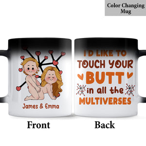 I'd Like To Touch You In All The Multiverses Inflated Peaches - Personalized Couple Mug