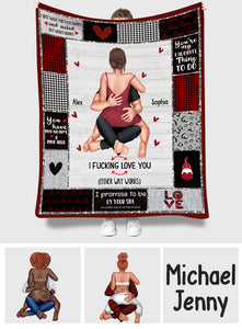 I Love You - Personalized Couple Blanket