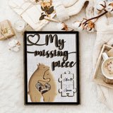 My Missing Piece - Personalized Couple 2 Layered Wood Sign / Wood Plaque