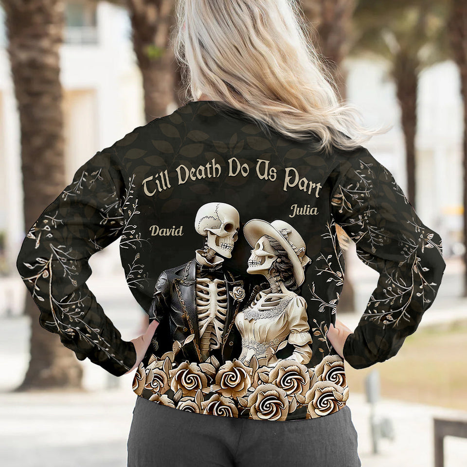 Till Death Do Us Part - Personalized Couple All Over Shirt