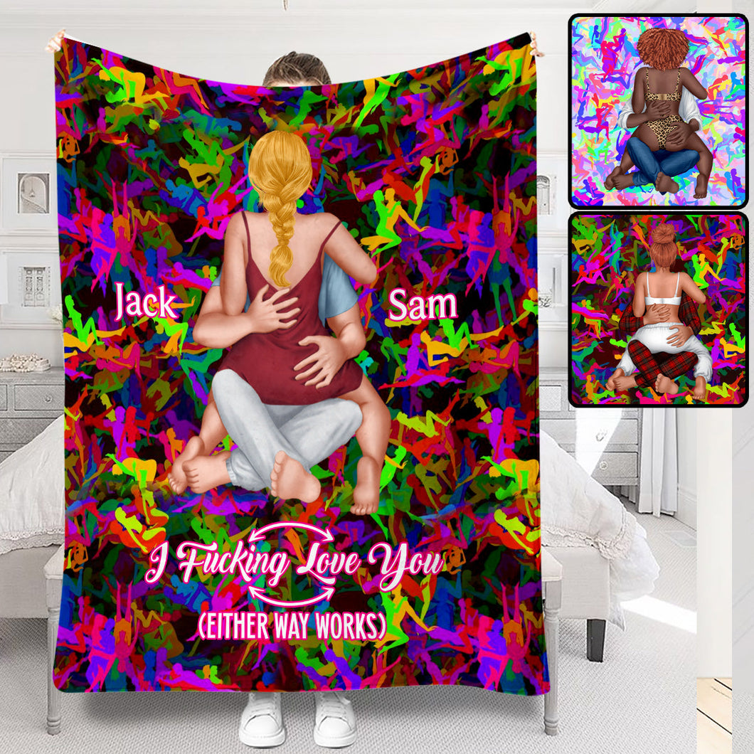 I Love You - Personalized Couple Blanket