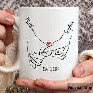 Holding Hands - Personalized Couple Mug