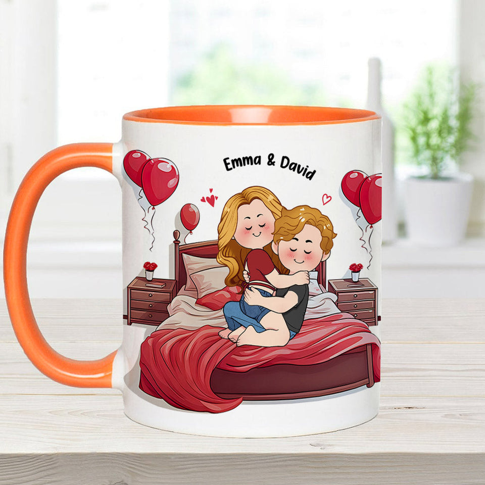 My Favorite Place Is Your Huge D Inside Of Me - Personalized Couple Accent Mug