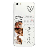 The Day Our Journey Began Photos & Calendar Custom - Personalized Couple Clear Phone Case