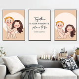 Together Is Our Favourite Place To Be - Personalized Couple Poster & Canvas Set