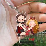 I Wanna Do Bad Things With You - Personalized Couple Transparent Keychain