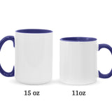 You & Me And The Dogs - Personalized Couple Accent Mug