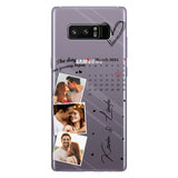 The Day Our Journey Began Photos & Calendar Custom - Personalized Couple Clear Phone Case