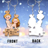 My Missing Piece - Personalized 3 Layered & 1 Layered Couple Keychain