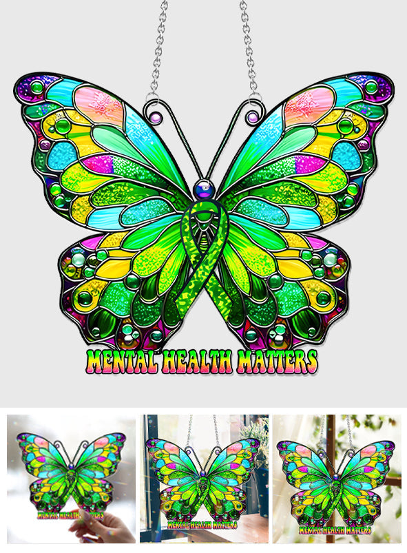 Mental Health Matters - Mental Health Awareness Window Hanging Suncatcher Ornament