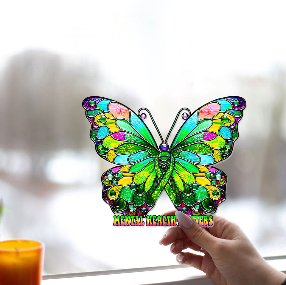 Mental Health Matters - Mental Health Awareness Window Hanging Suncatcher Ornament