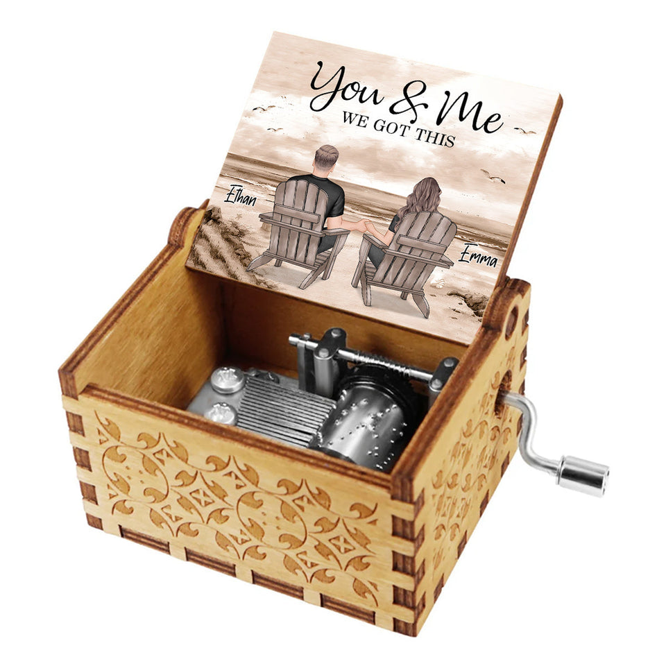 You And Me We Got This - Personalized Couple Hand Crank Music Box