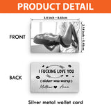 I Love You - Personalized Couple Wallet Insert Card