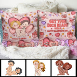 Get Your WIlly Ready - Personalized Couple Throw Pillow