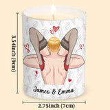 It's Time To Be Naughty - Personalized Couple Candle With Wooden Lid