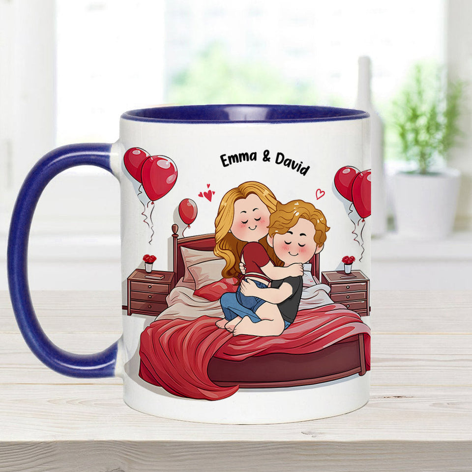 My Favorite Place Is Your Huge D Inside Of Me - Personalized Couple Accent Mug