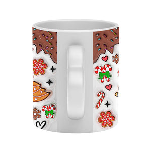 All I Want For Christmas Is You - Personalized Couple Heart Handle Mug