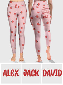 Roses Are Red Violets Are Blue - Personalized Couple Leggings