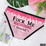 Naughty Gift - Personalized Couple Lace Border Women Briefs