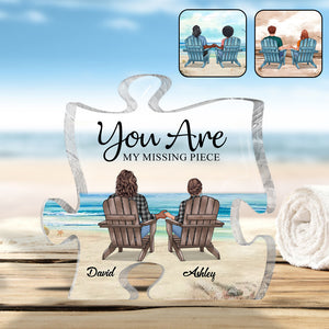 You Are My Missing Piece - Personalized Couple Custom Shaped Acrylic Plaque