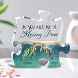 You Are My Missing Piece - Personalized Couple Custom Shaped Acrylic Plaque