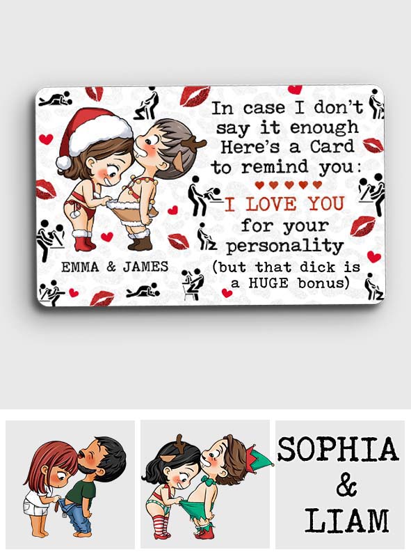 I Love You For Who You Are - Personalized Couple Wallet Insert Card