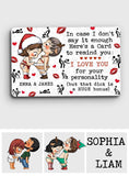 I Love You For Who You Are - Personalized Couple Wallet Insert Card