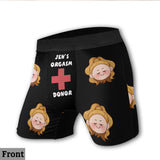 Funny Donor - Personalized Couple Men’s Boxer Briefs