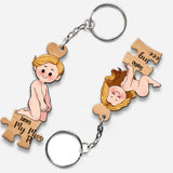 My Missing Piece - Personalized 3 Layered & 1 Layered Couple Keychain