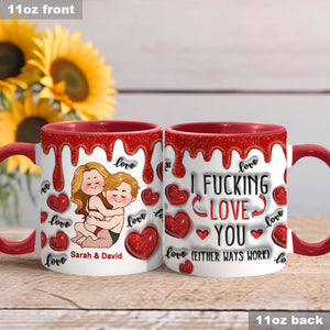 I Love You - Personalized Couple Accent Mug