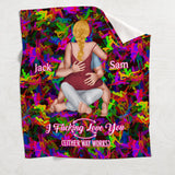 I Love You - Personalized Couple Blanket