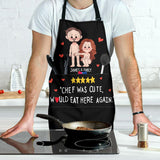 Chef Was Cute, Would Eat Here Again - Personalized Couple Apron