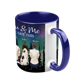 You & Me And The Dogs - Personalized Couple Accent Mug